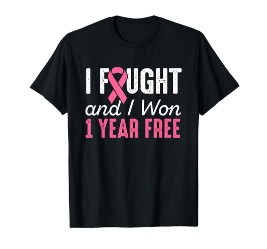 Breast Cancerversary 1 Year Breast Cancer Free Shirt Gift T-Shirt