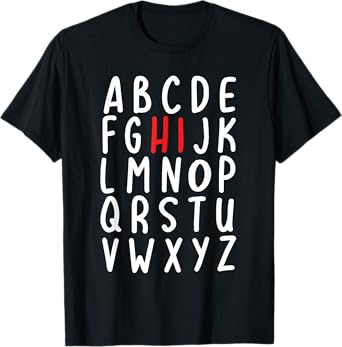 Back to School Hi Alphabet Letters Gift T-Shirt