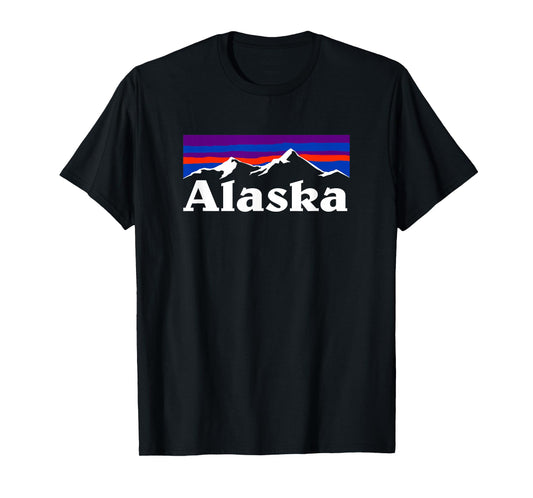 Alaska Retro Vintage Mountains & Outdoors Wilderness State T-Shirt