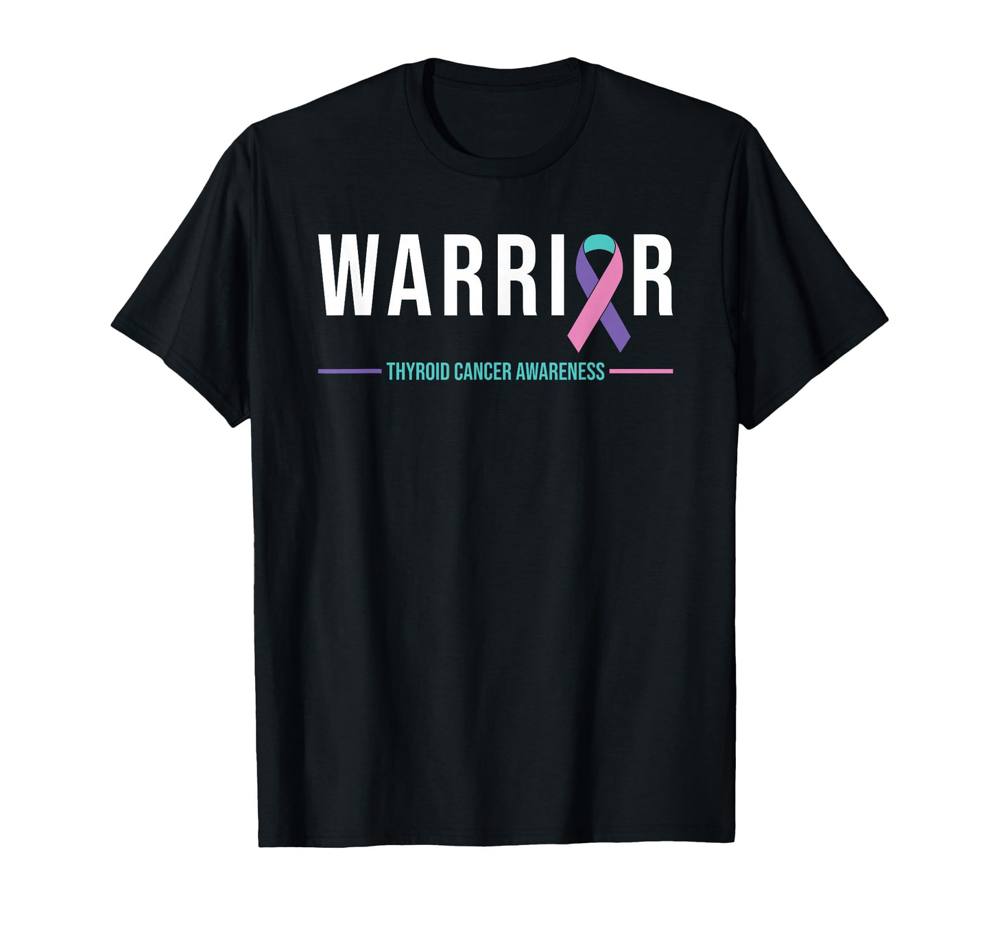 Thyroid Cancer Awareness Warrior Ribbon Recovery T-Shirt