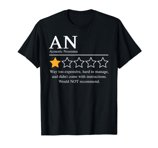 Acoustic Neuroma Brain Tumor Would Not Recommend AN Warrior T-Shirt