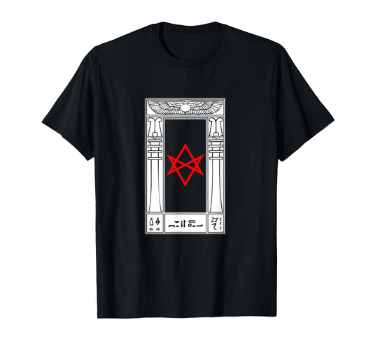 Thelema Portal Unicursal hexagram symbol - Crowley Magick T-Shirt