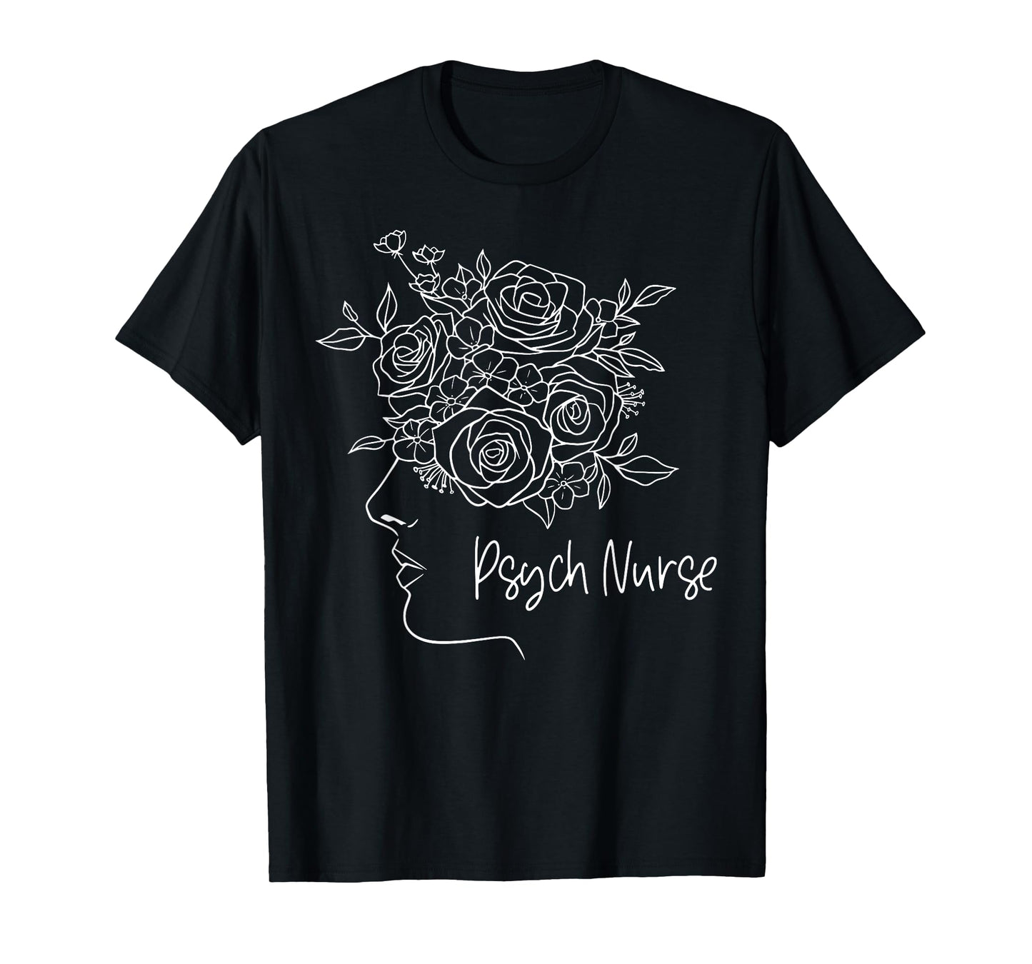 Floral Psych RN Psychiatric Nurse Week Mental Health Nursing T-Shirt