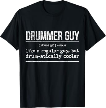 Drummer Gifts For Men & Women - Girls' Drumming T-Shirt - Black - Small - Short Sleeve - Classic Fit - Crew Neck - Retro - Lace - Fun - Summer