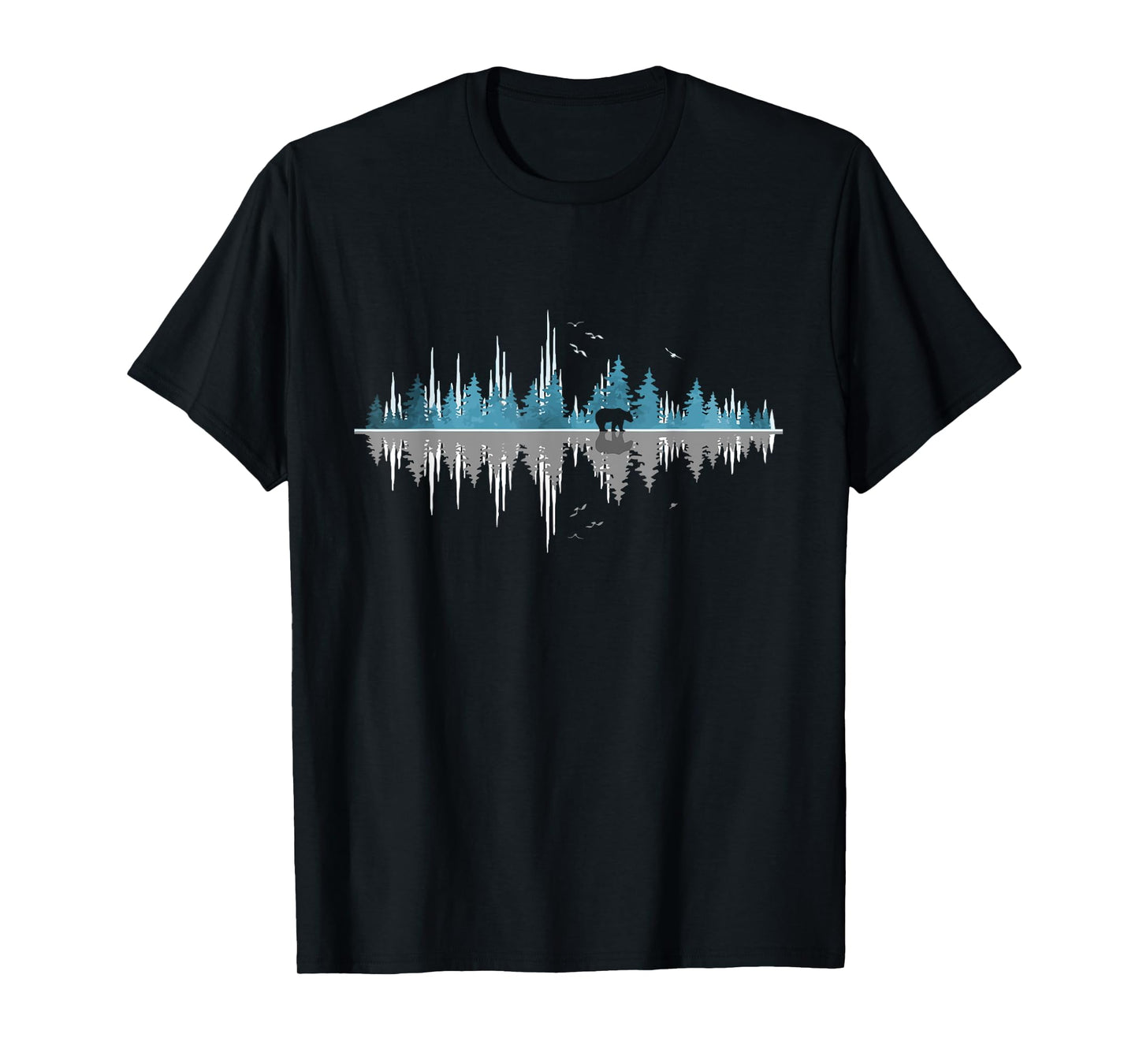 Trees Reflection Wildlife Nature Animal Bear Outdoor Forest T-Shirt