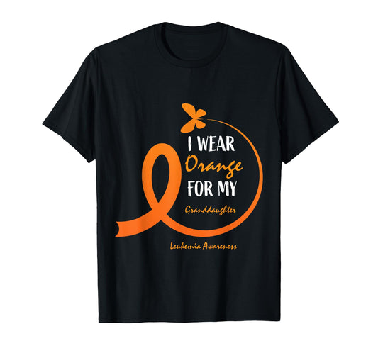 I Wear Orange For My Granddaughter Leukemia Awareness Women T-Shirt