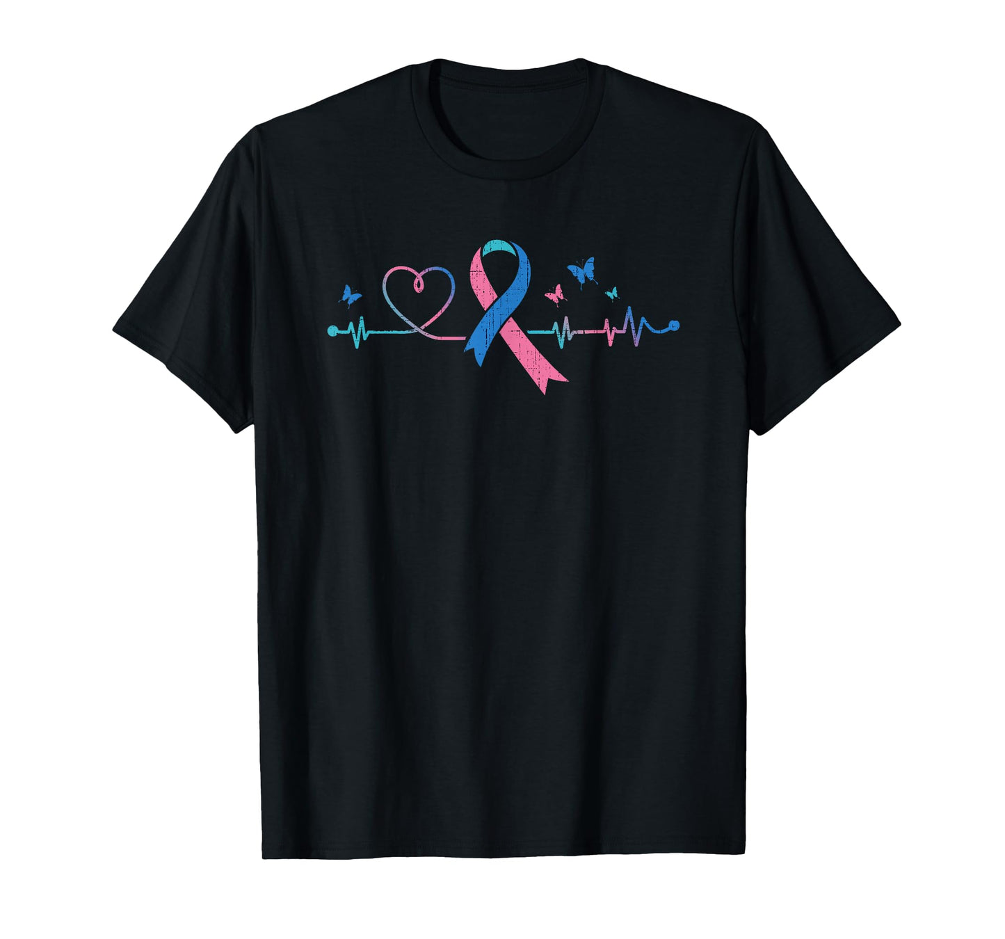 Thyroid Cancer Heartbeat Thyroid Cancer Ribbon Awareness T-Shirt