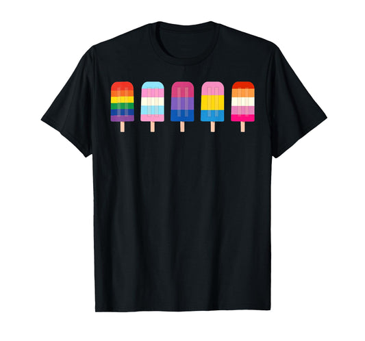 LGBT Rainbow Ice Cream LGBTQ Pride T-Shirt for Men Women Kids