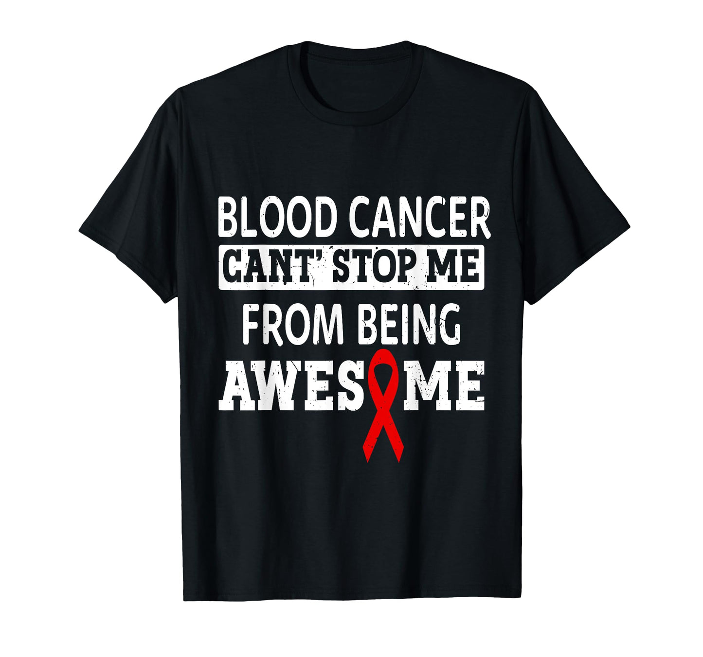 Blood Cancer Awareness Leukemia Warrior Red Ribbon T-Shirt