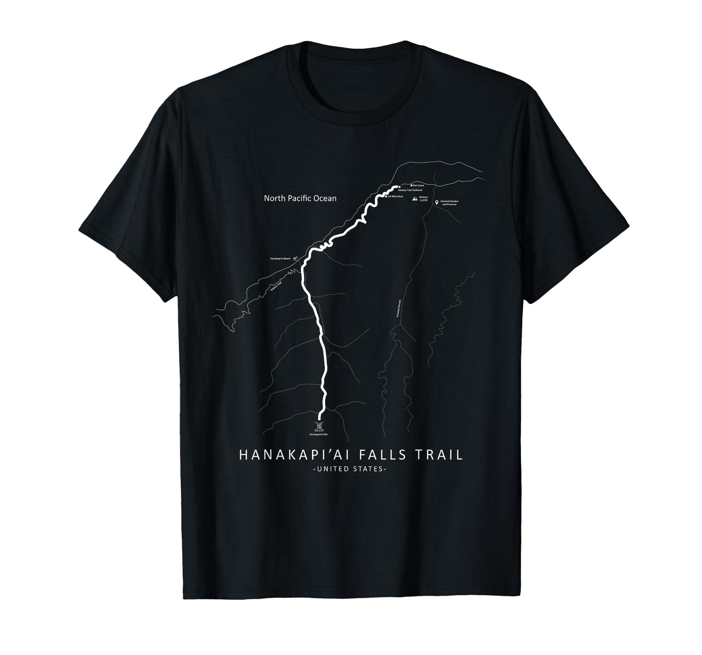 HANAKAPI’AI Falls Trail MAP T-Shirt