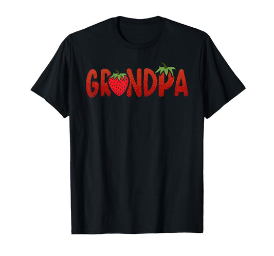 Funny Grandpa Strawberry Summer Fruit - Great Father's Day T-Shirt