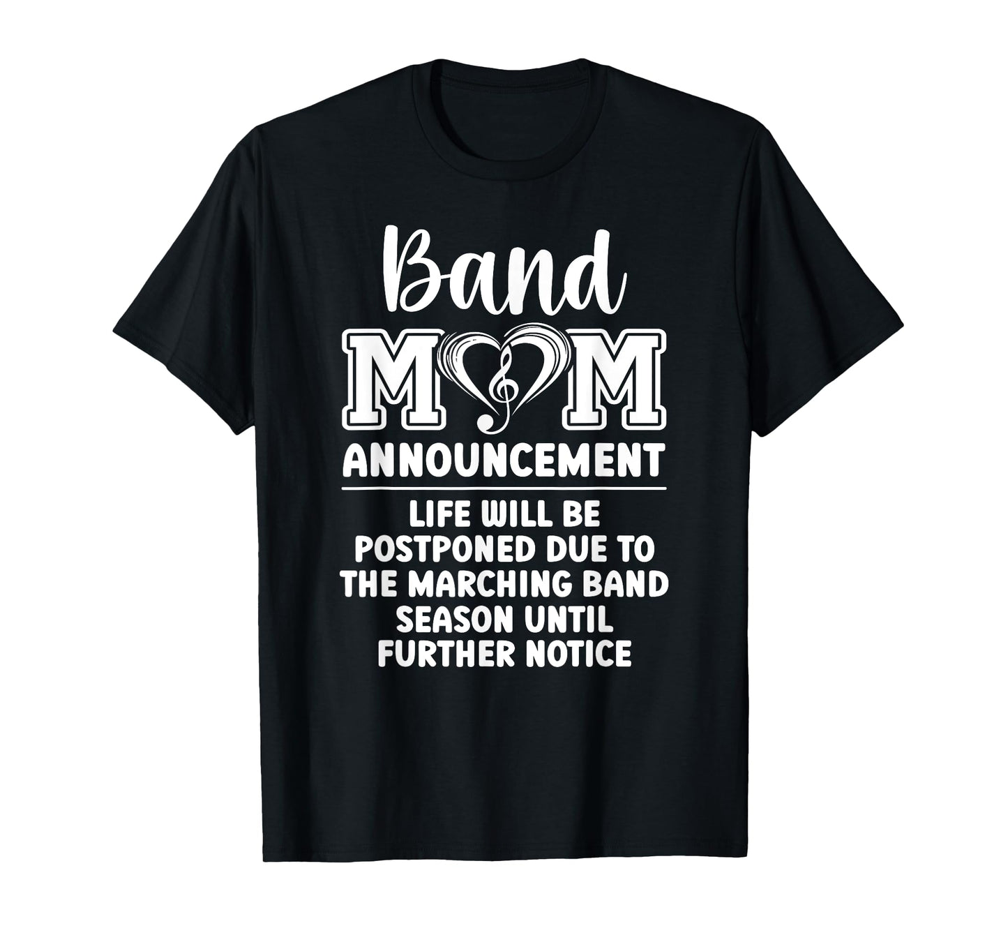 Band Mom Announcement Marching Band Mother T-Shirt