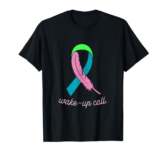 Metastatic Breast Cancer Awareness Wake-Up Call Pink Ribbon T-Shirt