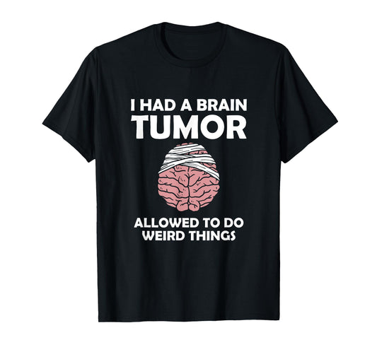 Brain Surgery Gift For Brain Tumor Survivor Brain Surgery Awareness T-Shirt - Men's Black Classic Fit Crew Neck Short Sleeve T-Shirt - Small