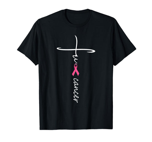 Funny Fuck Cancer Faith Breast Cancer Awareness T-Shirt