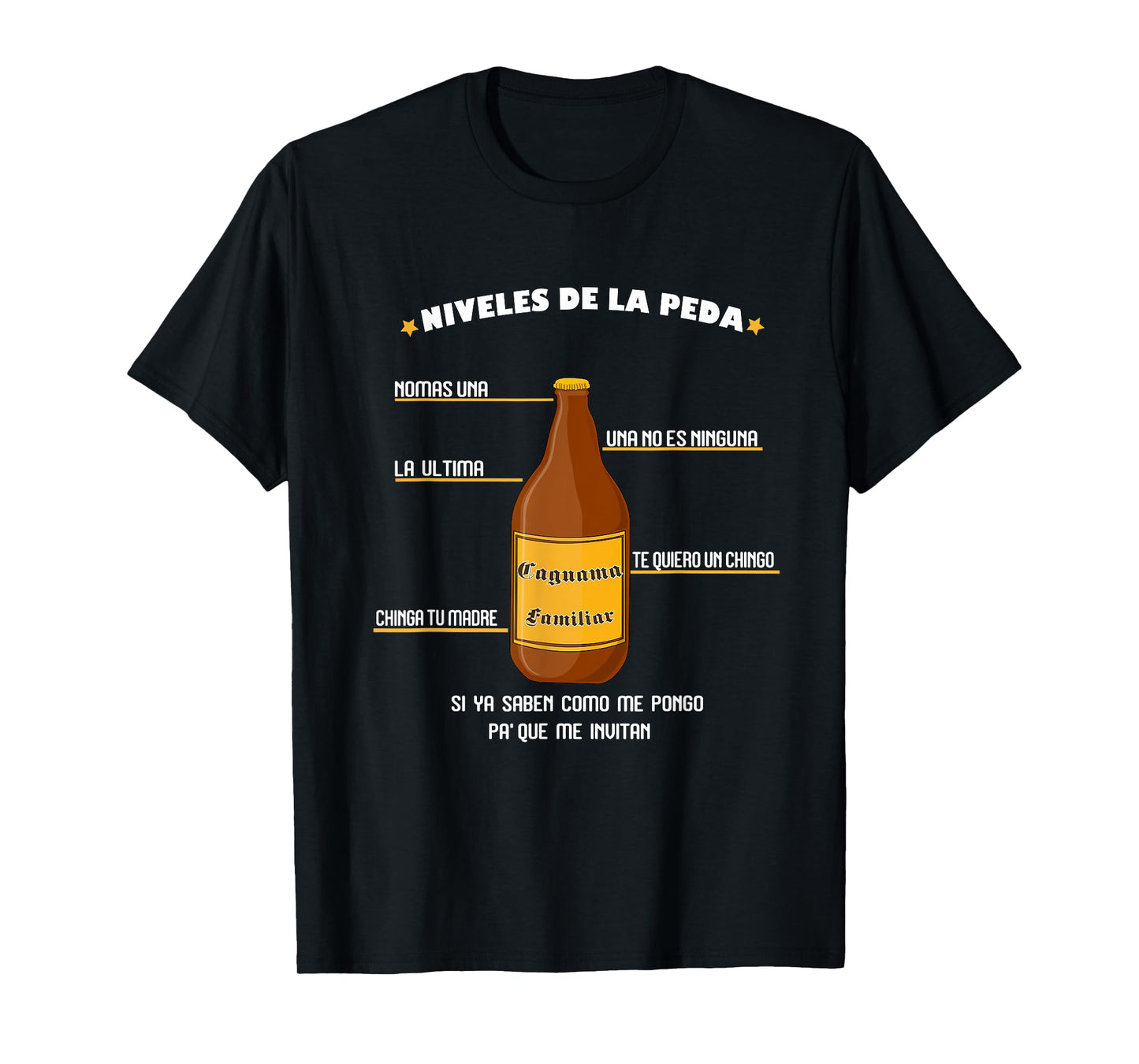 Niveles de la Peda Dia del Padre Outifts en espanol T-Shirt