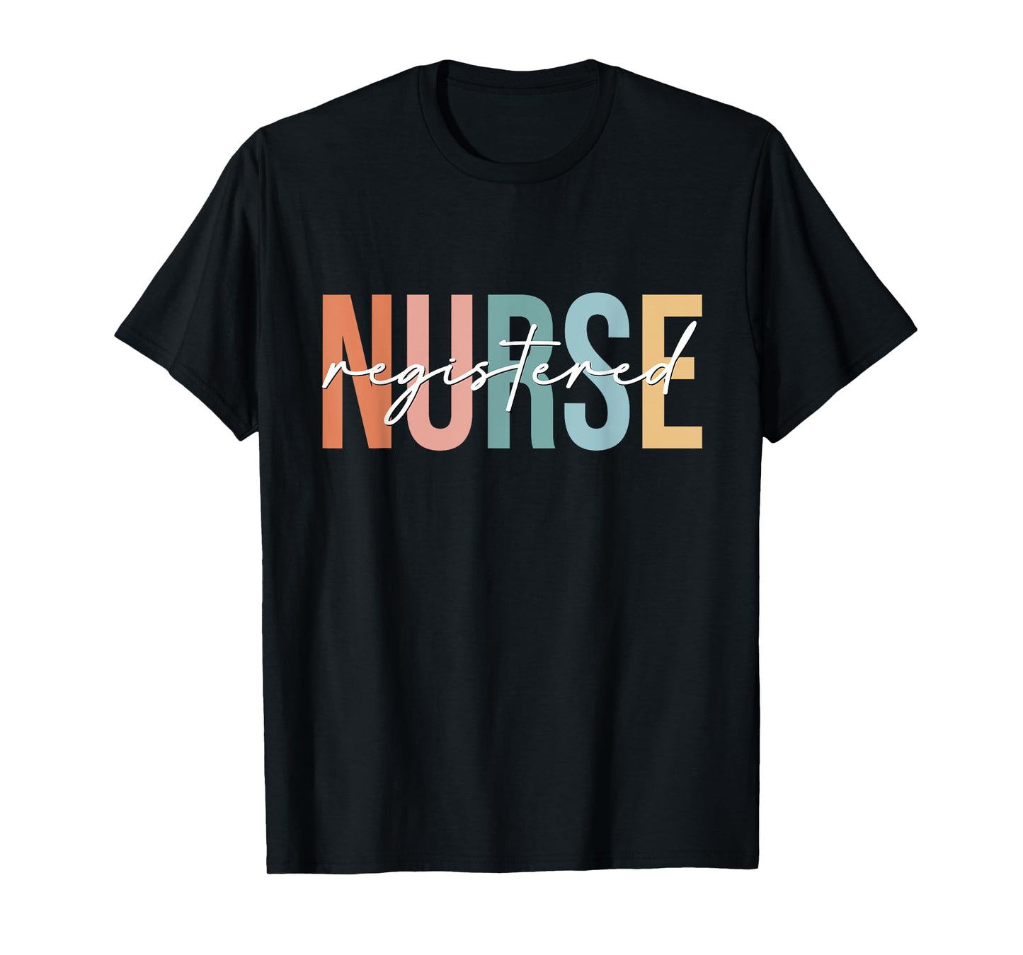 Boho Retro Vintage Registered Nurse Stethoscope Nursing T-Shirt