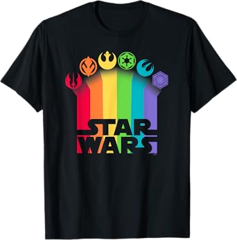 Star Wars Logo with Pride Icons T-Shirt
