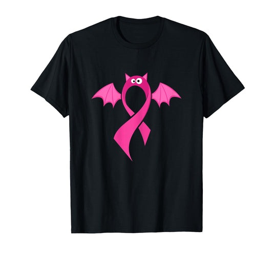 Breast Cancer Awareness Halloween Bat T-Shirt