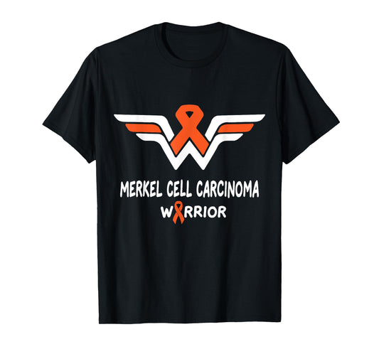 Merkel Cell Carcinoma Awareness Warrior Orange Ribbon Gifts T-Shirt