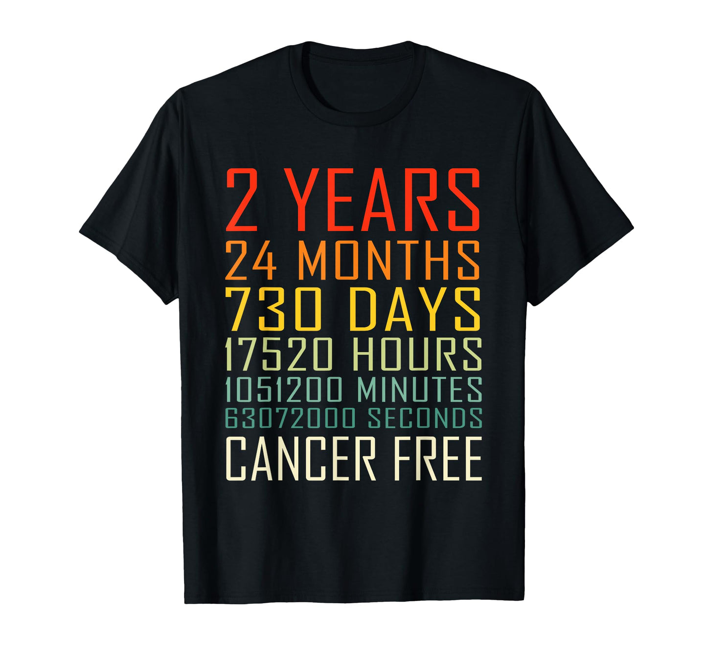 Vintage Cancer Awareness Vintage 2 Years Cancer Free T-Shirt