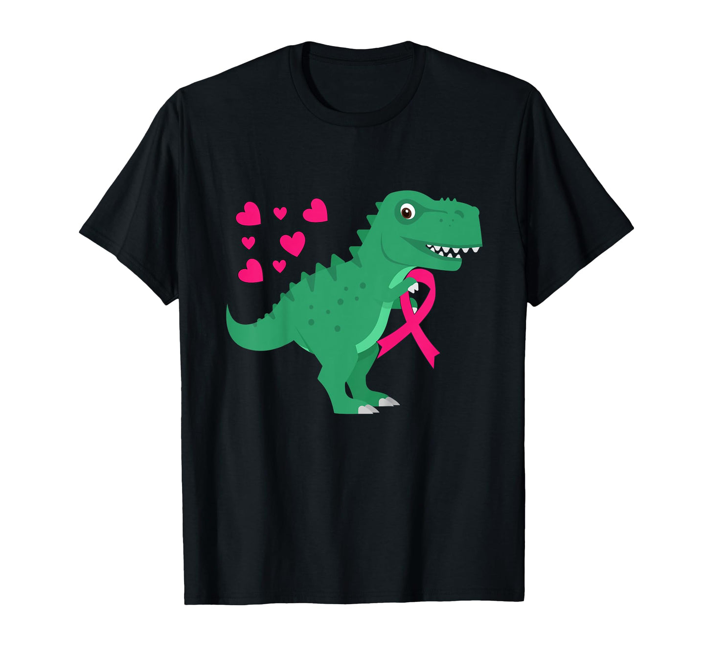 Kids Pink Ribbon T-Rex Shirt Breast Cancer Awareness Boys Toddler T-Shirt