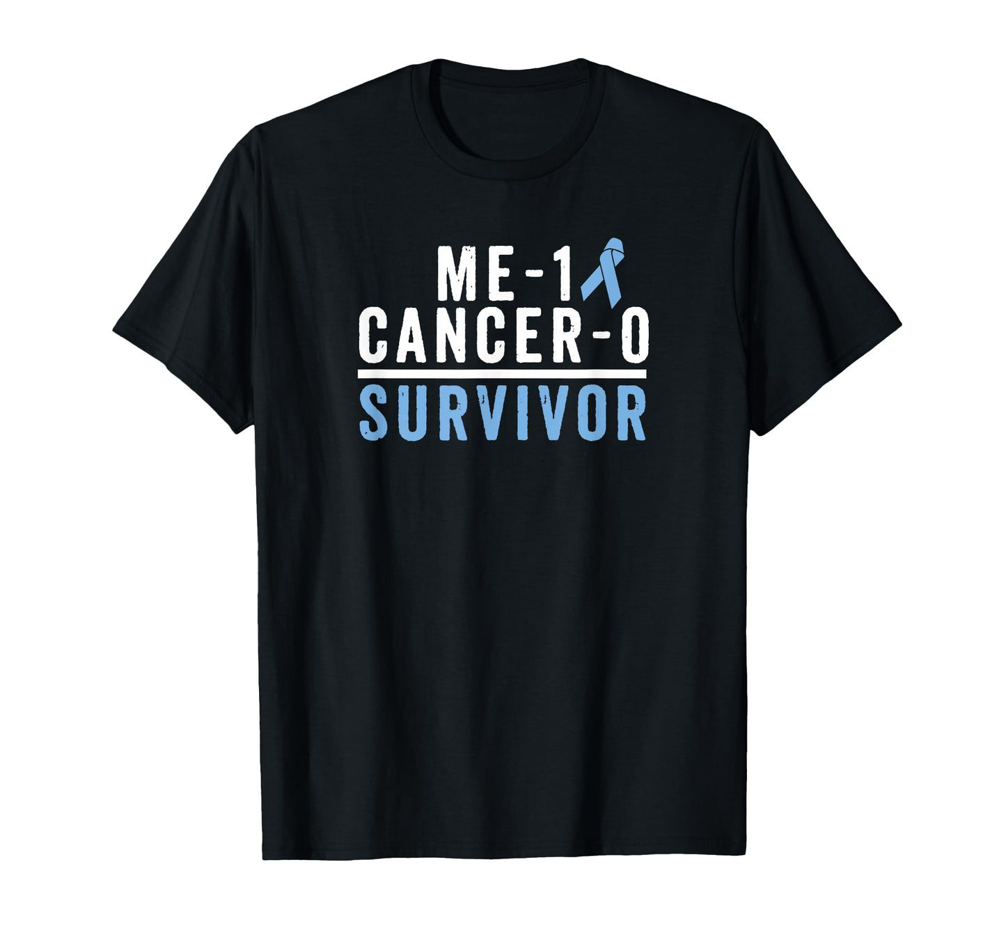 Prostate Cancer Survivor T Shirt Awareness Gift Blue Ribbon T-Shirt