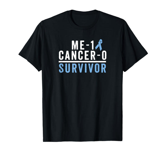 Prostate Cancer Survivor T Shirt Awareness Gift Blue Ribbon T-Shirt