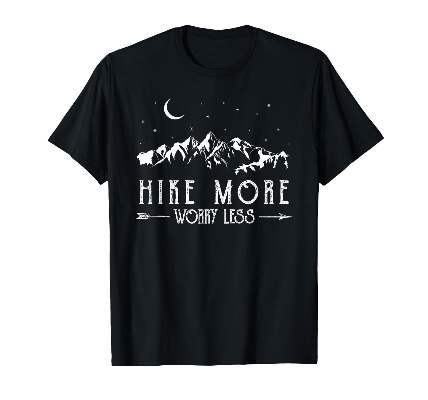 Hike More Worry Less Funny Nature Lovers Hiking Mountains T-Shirt