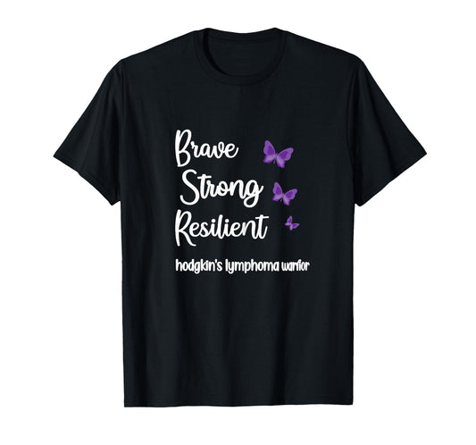 Brave Strong Hodgkin's Lymphoma Survivor Cancer Warrior T-Shirt