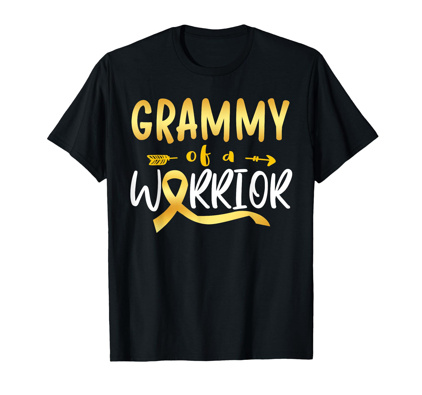 Grammy of the Warrior Childhood Cancer Awareness Gold Ribbon T-Shirt