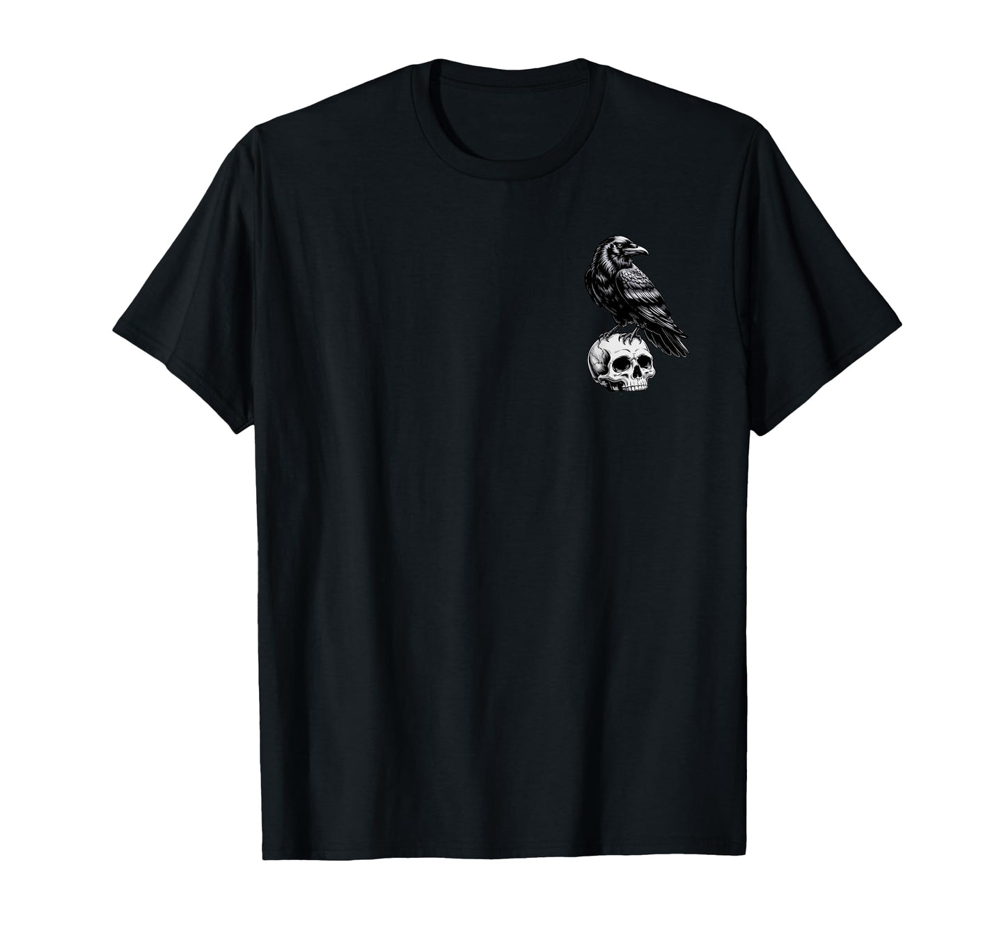 Black Crow, F-Caw-F Funny Black Bird Moon Gothic (2 Sided) T-Shirt