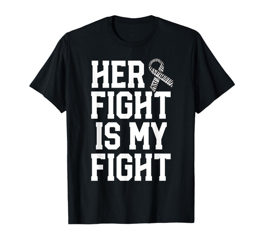 Her Fight Is My Fight Rare Disease Awareness Husband EDS T-Shirt