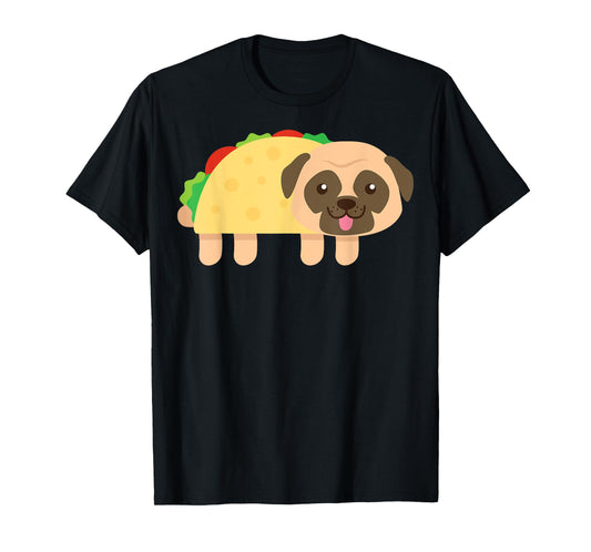 Cute Pug Taco Shirt Cinco De Mayo Dog Owner Food Lover T-Shirt