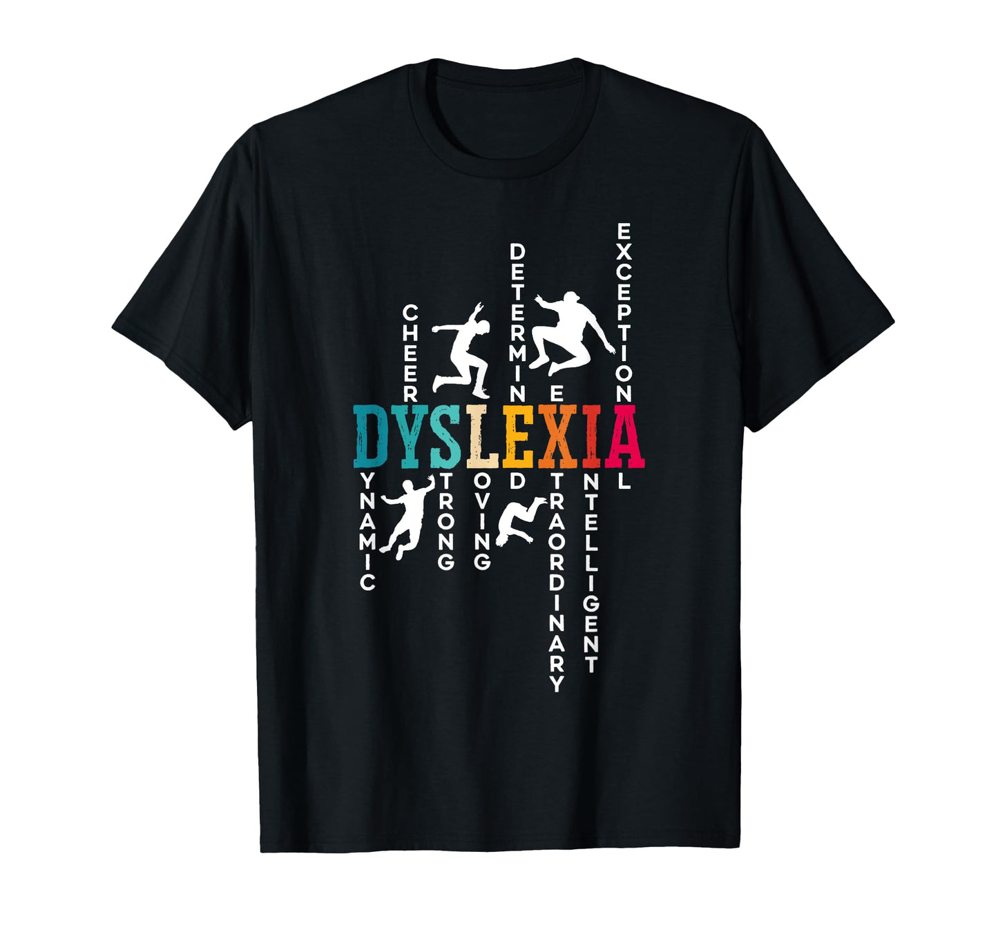 Dyslexia Awareness Dyslexic SteMi Apparel Unisex-Adults Black Short Sleeve T-Shirt Small