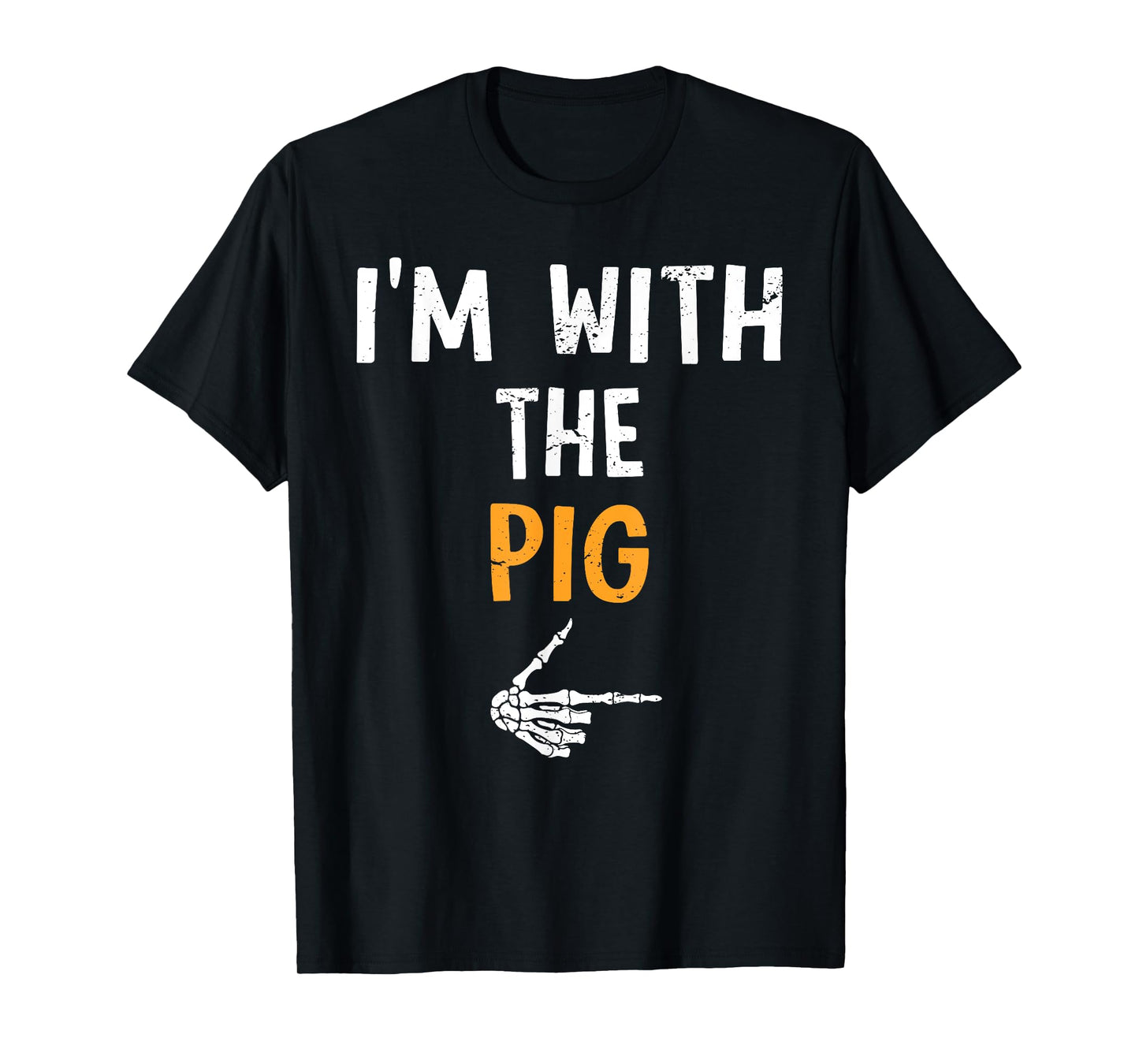 I'm with The Pig Costume Halloween Matching Couple T-Shirt