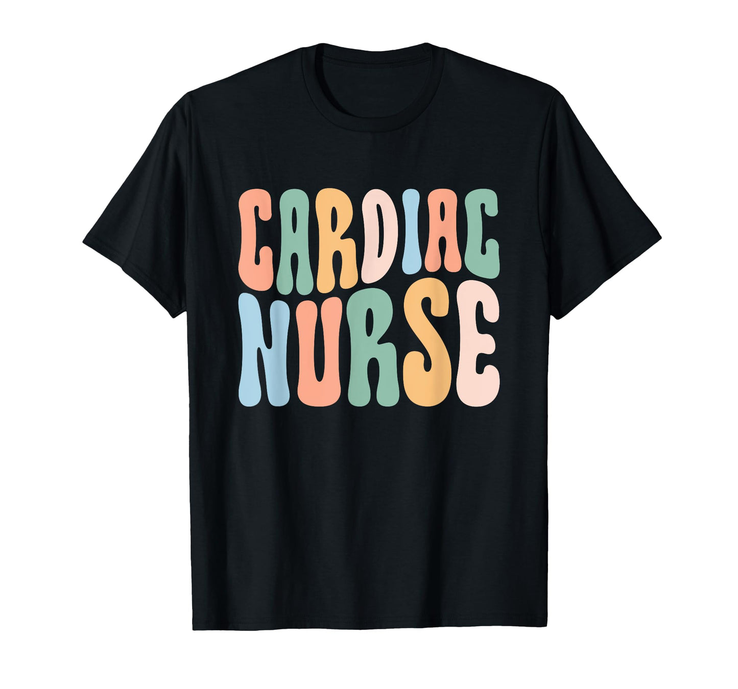 Cardiac Nurse Cardiovascular Nurse T-Shirt, Women's Nurse Themed, Black, Small, Short Sleeve, Classic Fit, Unisex-Adults