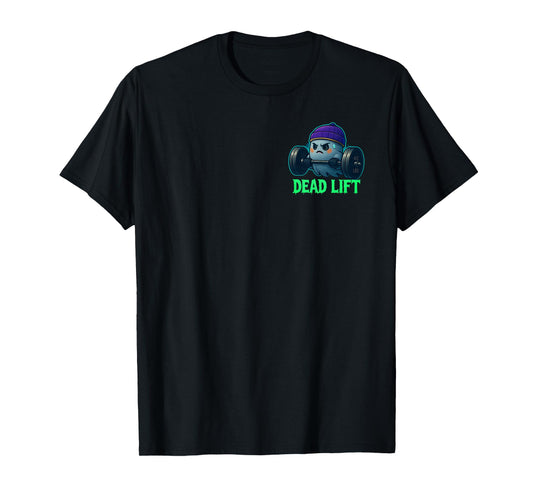 Dead Lift Funny Ghost Gym Halloween Weightlifting Pocket T-Shirt
