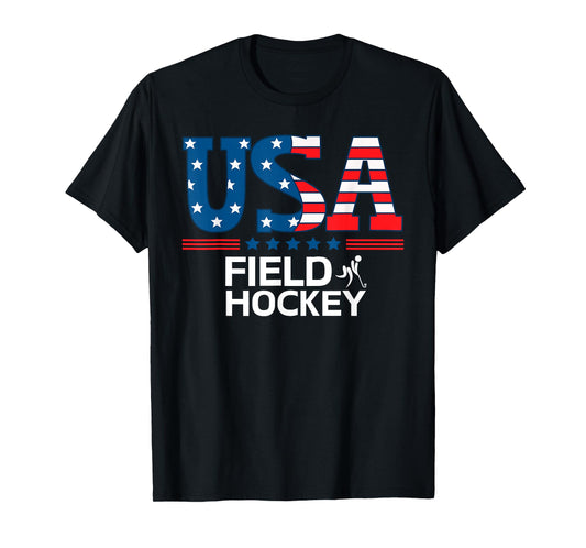 United States Flag Field Hockey USA Team Sport Field Hockey T-Shirt
