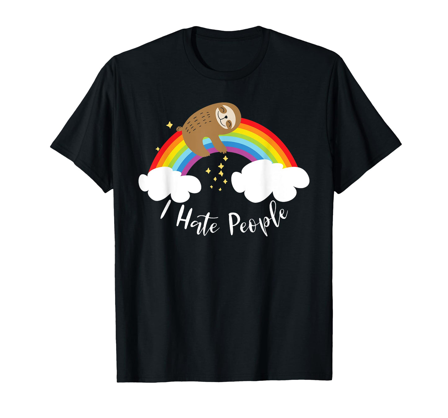 Cute Sloth - I Hate People T-Shirt