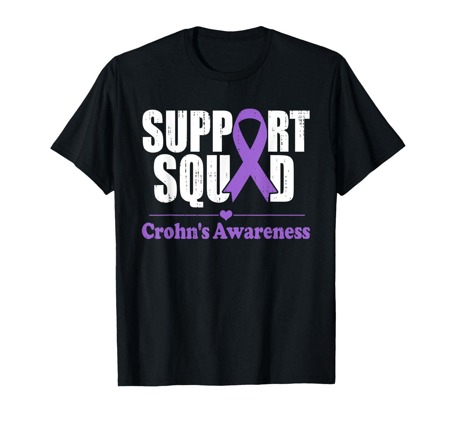 Support Crohns Disease Squad Purple Ribbon Crohn's Awareness T-Shirt