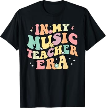 In My Music Teacher Era Retro Back To School Musician Band Men Women T-Shirt