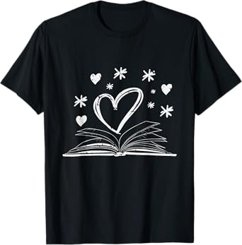 Bookworm Librarian Valentines Day Gift Book Reading T-Shirt