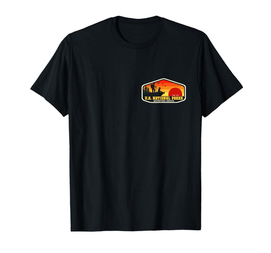 All 63 US National Parks Map Graphic (+ back print) T-Shirt