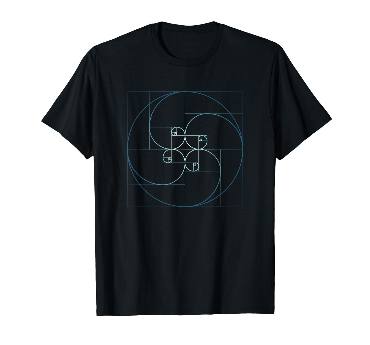 Fibonacci Spiral Golden Ratio Geometry Architecture Phi T-Shirt