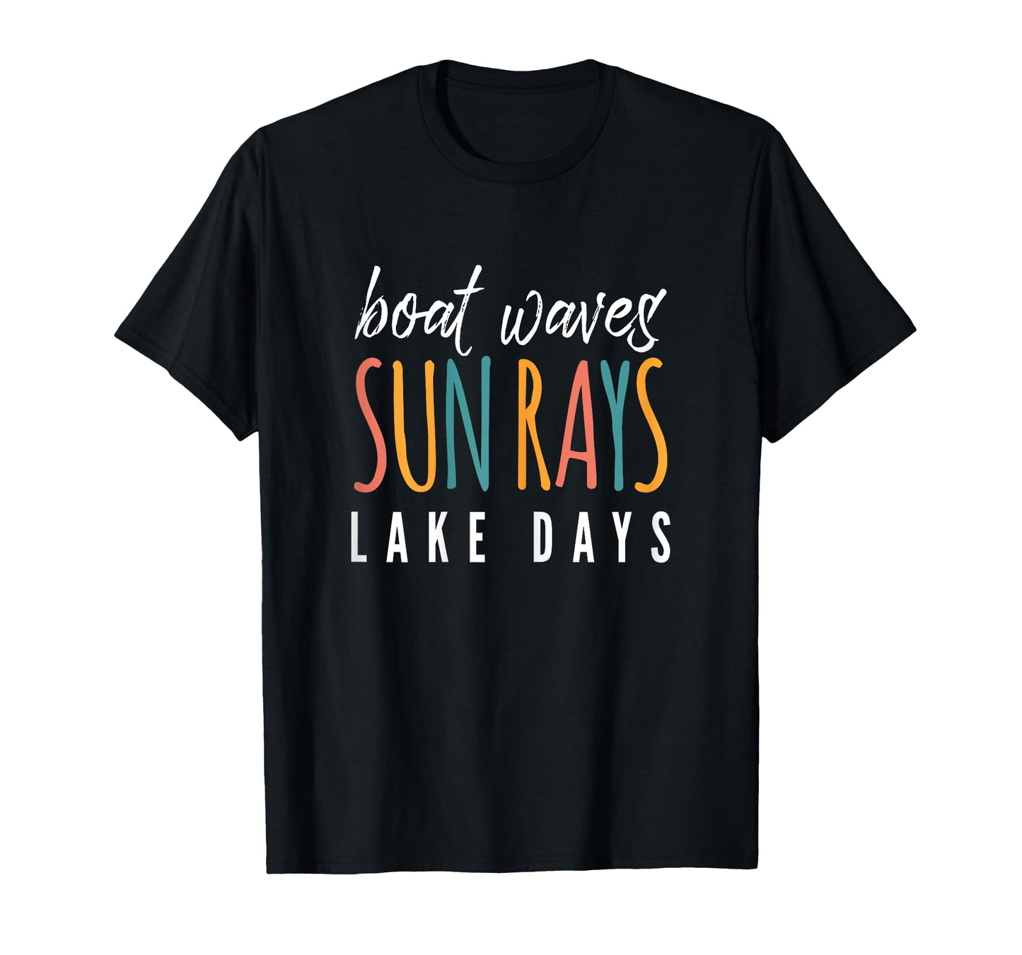 Boat Waves Sun Rays Lake Days Tank Lake Life T-Shirt