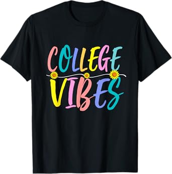 Back To School College Vibes Student Teacher Women Girls T-Shirt