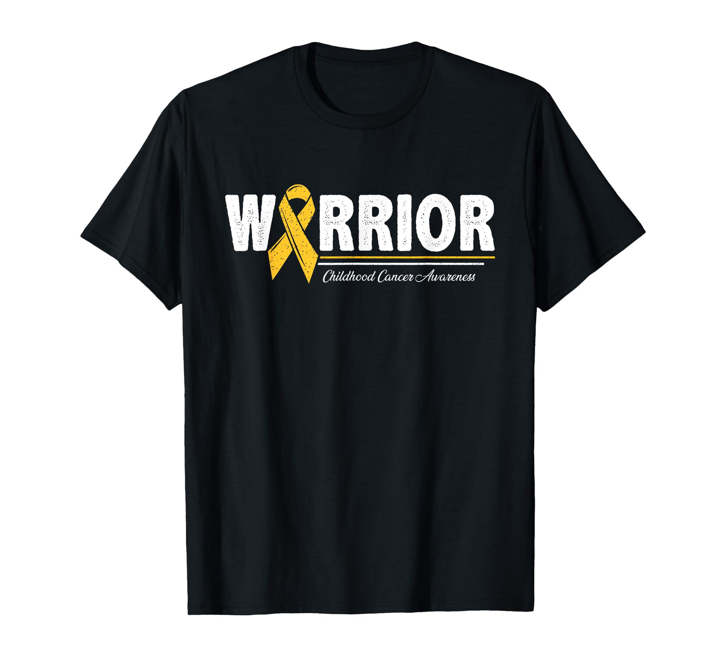 Warrior Childhood Cancer Awareness Ribbon T-Shirt