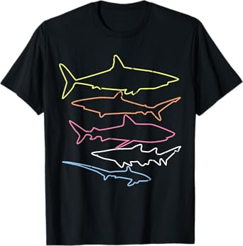 Shark Retro Style Vintage T-Shirt