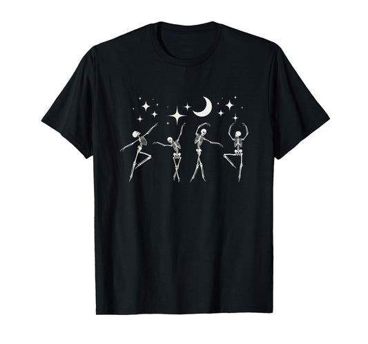 Dancing Skeleton Creepy and Spooky Halloween Design Ghoul T-Shirt